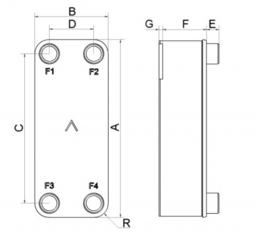 Schimbator de caldura in placi SWEP BX4T